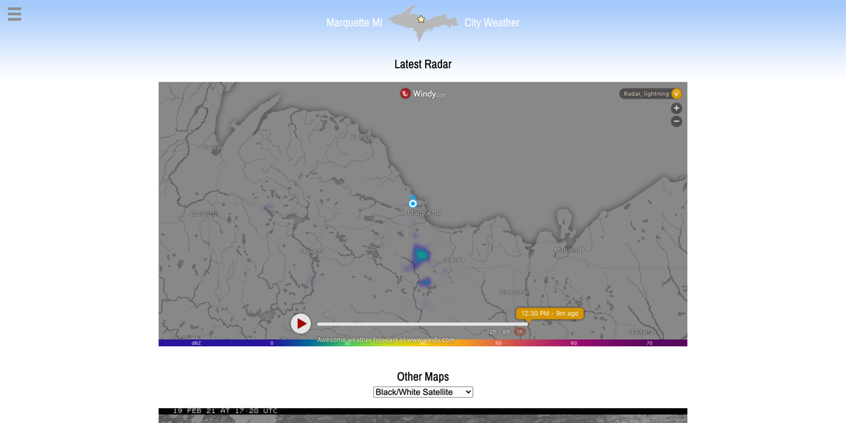 MAPS Marquette Weather
