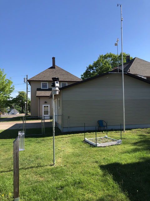 Davis weather station, CoCoRaHS gauge, anemometer